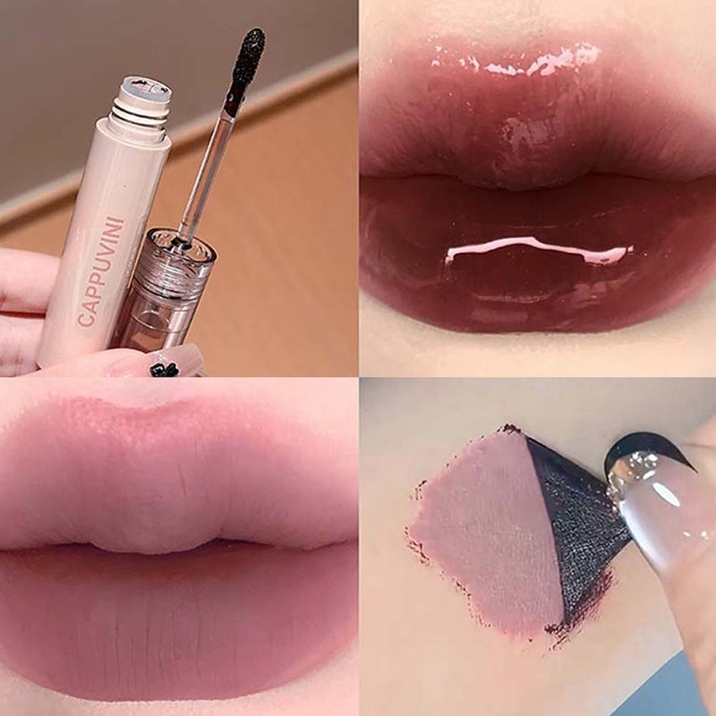 CAPPUVINI Natural Peel-Off Lip Gloss - Natural, Long-Lasting, Waterproof, and Sweatproof Peel-Off Lip Tint - A Domestic Makeup Brand for Students